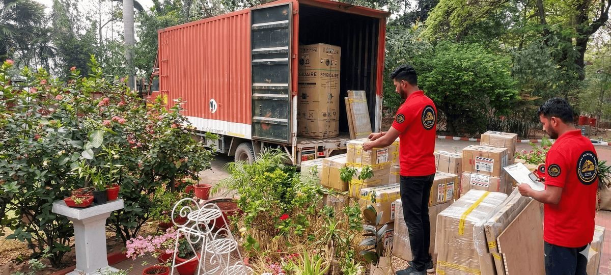 Loading Cargo Safely Into Closed Container Truck